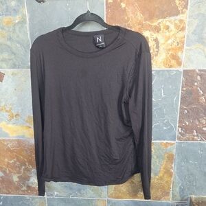 Naked Wardrobe Jet Black Long Sleeve Top